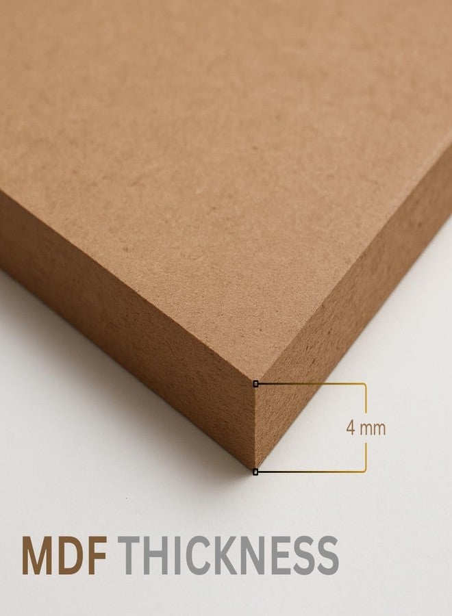 Pilwal's ™ 15" x 15" inch MDF Sheets - Smooth Unfinished MDF SQUARE Sheet - Board Coutouts for craft DIY, lippan art, Painting, Decoupage, Resin Art, Pyrography, Laser Cutting (15x15 inch MDF Boards, 4mm thickness, 2 Piece) - Image 4